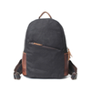 waxed black Canvas Backpack for school