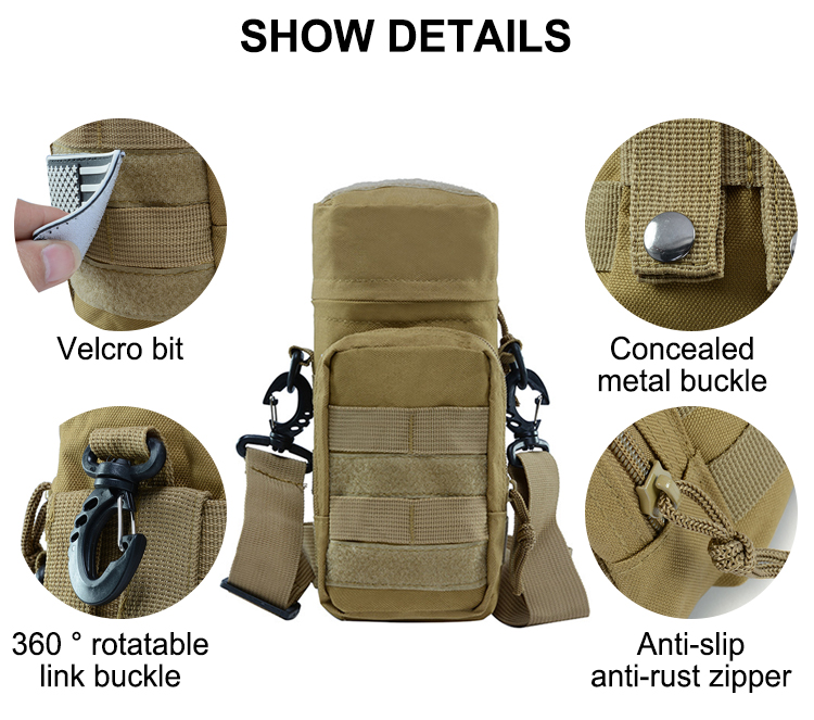 Multifunctional Hiking Mountaineering Tactical Water Bottle Camouflage Bag
