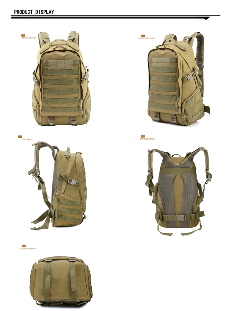 Hiking molle military tactical backpack camouflage bag 