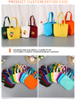 Candy color canvas small tote lunch box bag