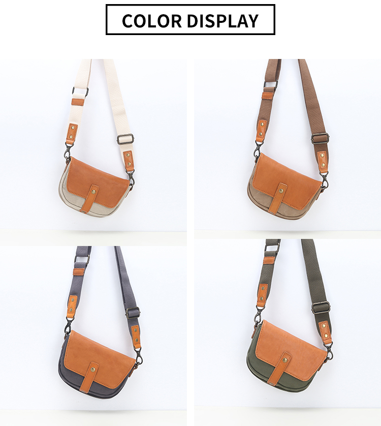 canvas leather satchel shopping messenger crossbody sling bag 