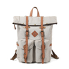 Manufacturer cotton leisure bagpack canvas leather backpack bag 