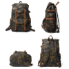 waterproof camouflage waxed canvas school backpack bag 