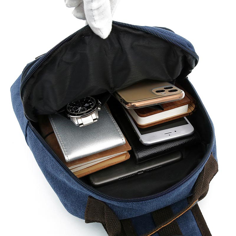 canvas satchel shoulder chest pack male chest bag