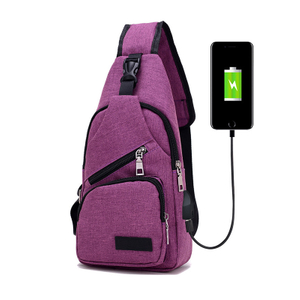 Custom Crossbody Sling Shoulder Chest Bag with Usb