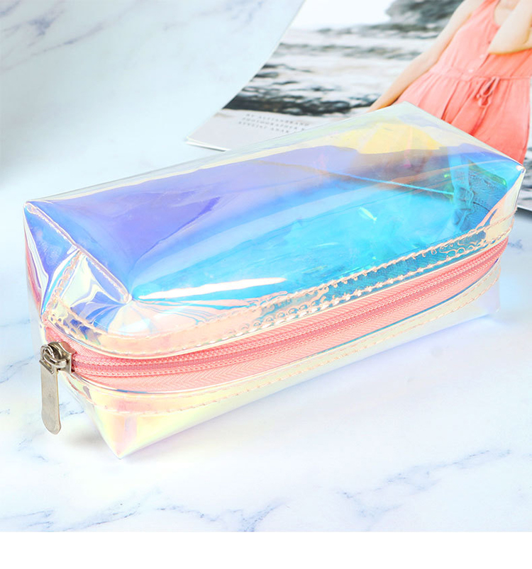 Holographic Colorful TPU Waterproof Transparent Storage Toiletry Bag