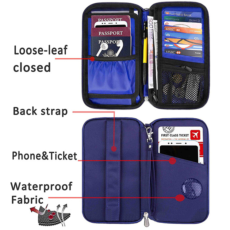 Custom Multi-function Passport Anti-magnetic Shielding Phone Storage Bag