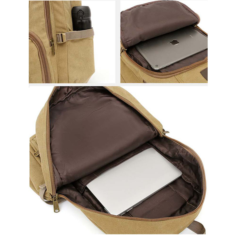 canvas outdoor laptop backpack school bags for men 