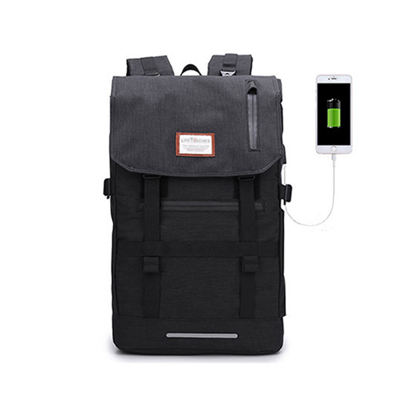Waterproof Anti-theft USB Charging Students Laptop Bag Backpack