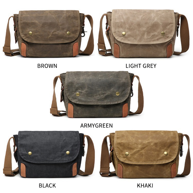 waterproof messenger crossbody satchel sling waxed canvas bag