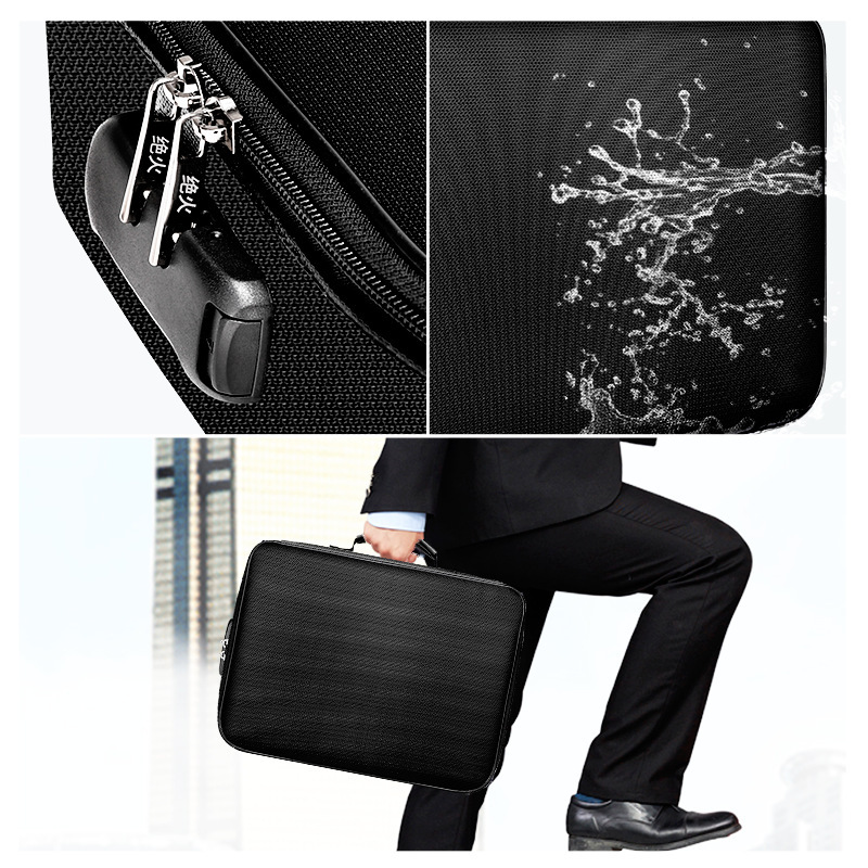 Fireproof Briefcase File Document Custom Bag With Lock